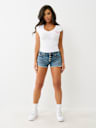 BUTTON FLY MID RISE SHORT