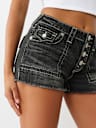 BUTTON FLY MID RISE SHORT