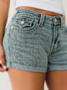 JENNIE ‘I LOVE TRUE RELIGION’ ROLLED SHORT