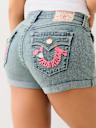 JENNIE ‘I LOVE TRUE RELIGION’ ROLLED SHORT