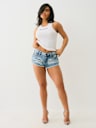 SUPER DISTRESSED MID RISE SHORT