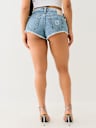 SUPER DISTRESSED MID RISE SHORT