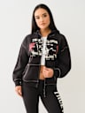 RETRO BIG T BOYFRIEND ZIP HOODIE