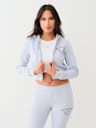 CRYSTAL LOGO CROP ZIP HOODIE