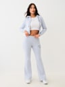 CRYSTAL LOGO CROP ZIP HOODIE