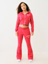 CRYSTAL LOGO CROP ZIP HOODIE