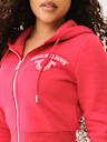 CRYSTAL LOGO CROP ZIP HOODIE