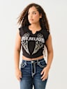 CRYSTAL LOGO WINGED NOTCH BABY TEE