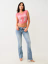 CRYSTAL LOGO WINGED NOTCH BABY TEE