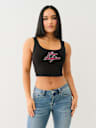 CRYSTAL LOGO RAW HEM TANK