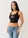CRYSTAL LOGO RAW HEM TANK