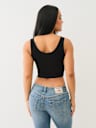 CRYSTAL LOGO RAW HEM TANK