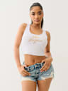 CRYSTAL LOGO RAW HEM TANK