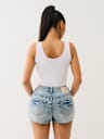 CRYSTAL LOGO RAW HEM TANK
