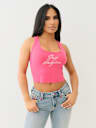 CRYSTAL LOGO RAW HEM TANK