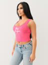 CRYSTAL LOGO RAW HEM TANK