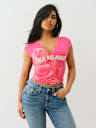 RIBBED BUDDHA LOGO NOTCH BABY TEE