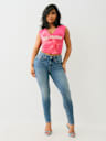 RIBBED BUDDHA LOGO NOTCH BABY TEE