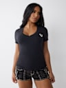 CRYSTAL WORLD TOUR V NECK TEE