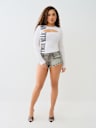 LONG SLEEVE KEYHOLE LOGO TOP
