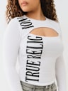 LONG SLEEVE KEYHOLE LOGO TOP