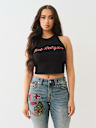 CRYSTAL LOGO CROP TANK