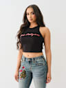 CRYSTAL LOGO CROP TANK