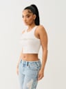 CRYSTAL LOGO CROP TANK