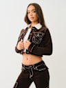 CORDUROY BIG T CROP JACKET