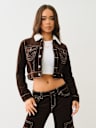 CORDUROY BIG T CROP JACKET