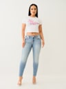 JEANS SKINNY CURVILÍNEOS SUPER T JENNIE DE TIRO MEDIO