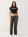 BOBBI LOW RISE BIG T RELAXED CARGO PANT