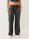 BOBBI LOW RISE BIG T RELAXED CARGO PANT