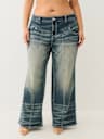 PLUS BOBBI MID RISE BIG T BAGGY JEAN