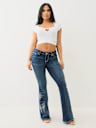 JOEY BUTTERFLY LOW RISE BIG T FLARE JEAN