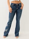 JOEY BUTTERFLY LOW RISE BIG T FLARE JEAN