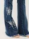 JOEY BUTTERFLY LOW RISE BIG T FLARE JEAN