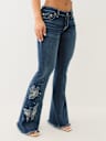 JOEY BUTTERFLY LOW RISE BIG T FLARE JEAN