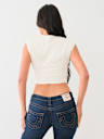 CRYSTAL WESTERN NOTCH BABY TEE