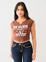 CRYSTAL WESTERN NOTCH BABY TEE