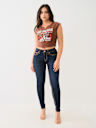 CRYSTAL WESTERN NOTCH BABY TEE