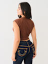 CRYSTAL WESTERN NOTCH BABY TEE
