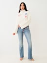 PATCH EMBROIDERY TURTLENECK SWEATER