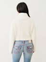 PATCH EMBROIDERY TURTLENECK SWEATER