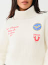 PATCH EMBROIDERY TURTLENECK SWEATER