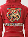 SUDADERA CON CAPUCHA Y CIERRE CON TIGRE DE CRISTALES