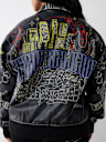 CHAQUETA DE CUERO SINTÉTICO BORDADA