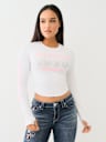 PLAYBOY X TRUE RELIGION LONG SLEEVE BABY TEE