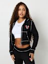 TRUE RELIGION X PLAYBOY CRYSTAL CROP ZIP HOODIE