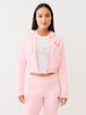 TRUE RELIGION X PLAYBOY CRYSTAL CROP ZIP HOODIE